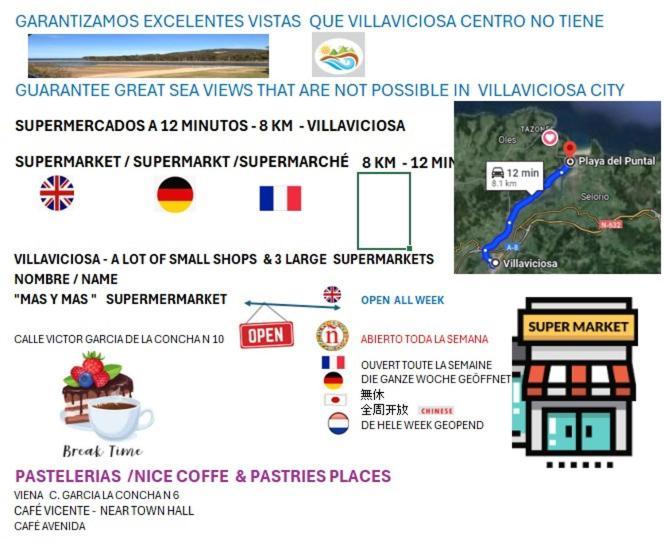 Playa Del Puntal Villaviciosa Asturias Lujo Primera Linea Playa Exteriör bild